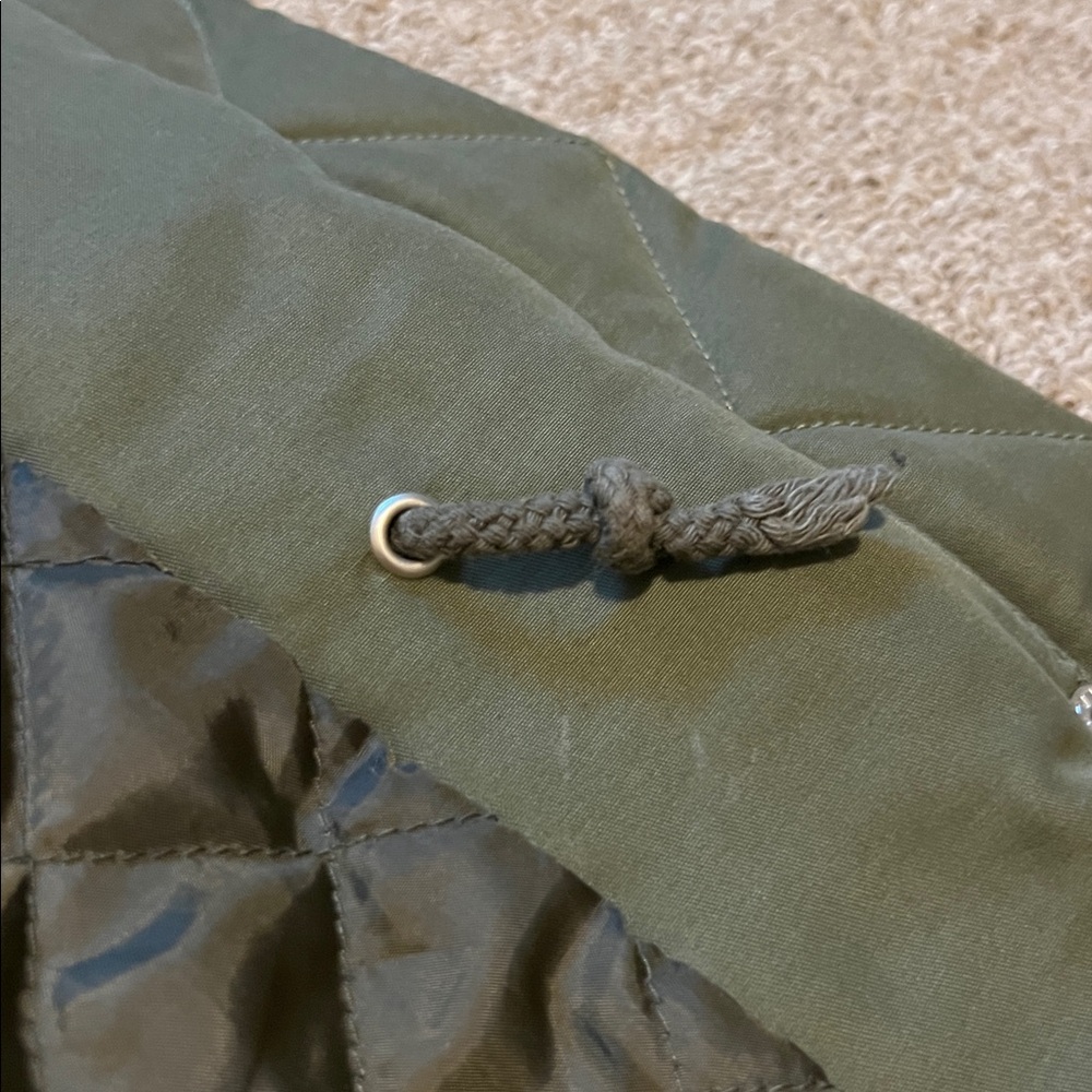 New York and Company olive green hooded jacket size large - Picture 8 of 10